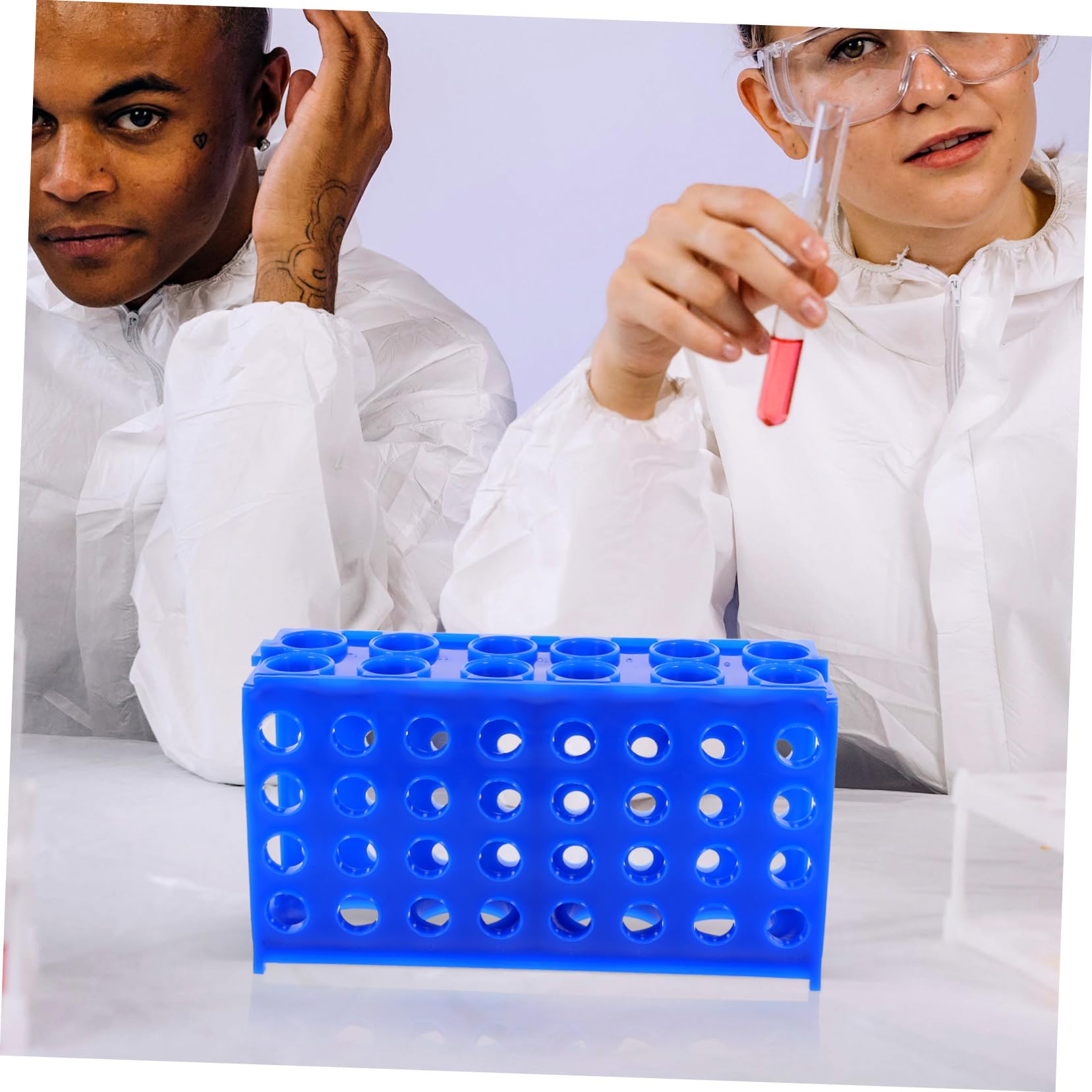 Gatuida 5piezas Gradilla Para Tubos De Ensayo Reutilizable Soporte Estable Para Tubos De Muestreo Organización Laboratorio Para Biología y Química