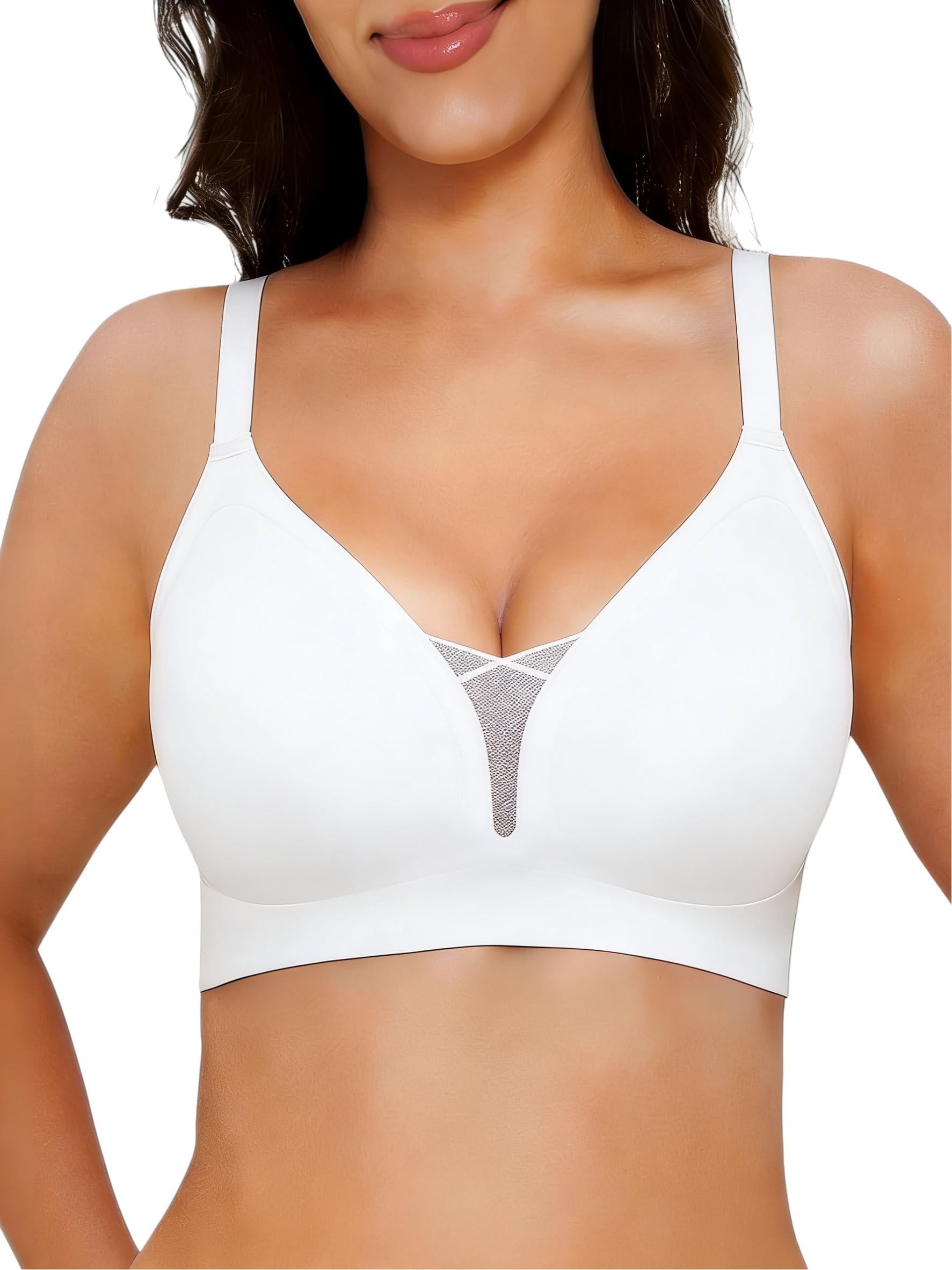 Women's Bras Wireless Jelly Bra for Women UK Seamless Non Wired Soft Support Padded T Shirt Ladies Everyday Bralettes — view 10