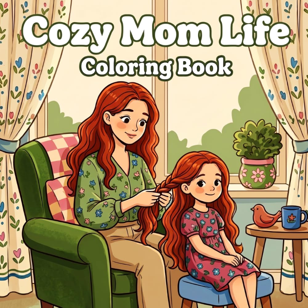 Cozy Mom Life Coloring Book: Cute & Cozy Scenes of Mother & Child Moments for Relaxation and Stress Relief