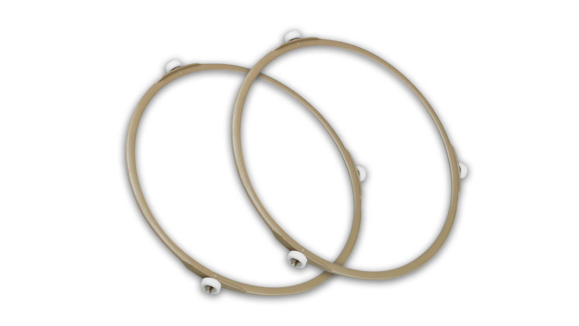 Microwave oven interior with glass plate and roller ring