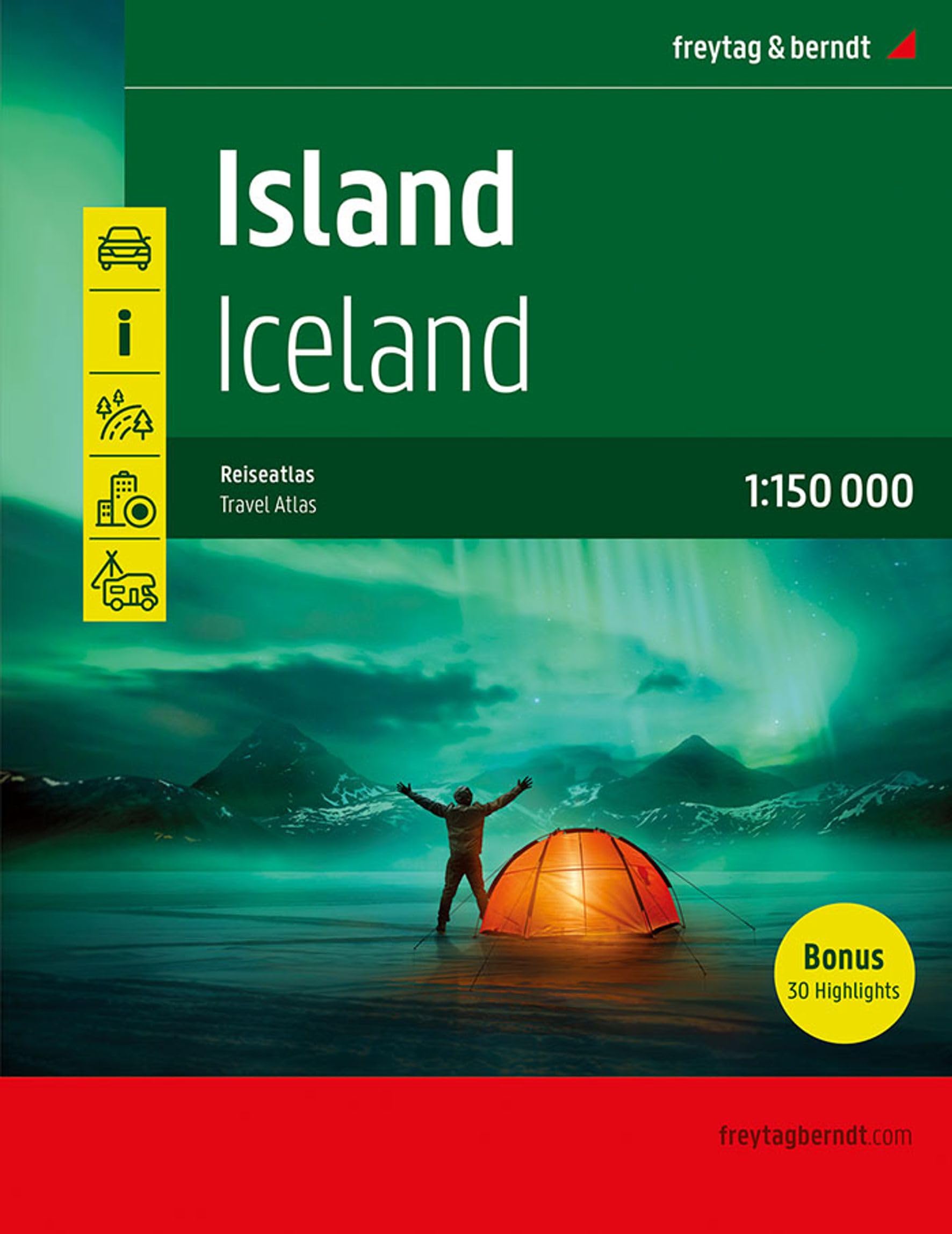 Iceland Travel Atlas: Travel Atlas - Spiral binding