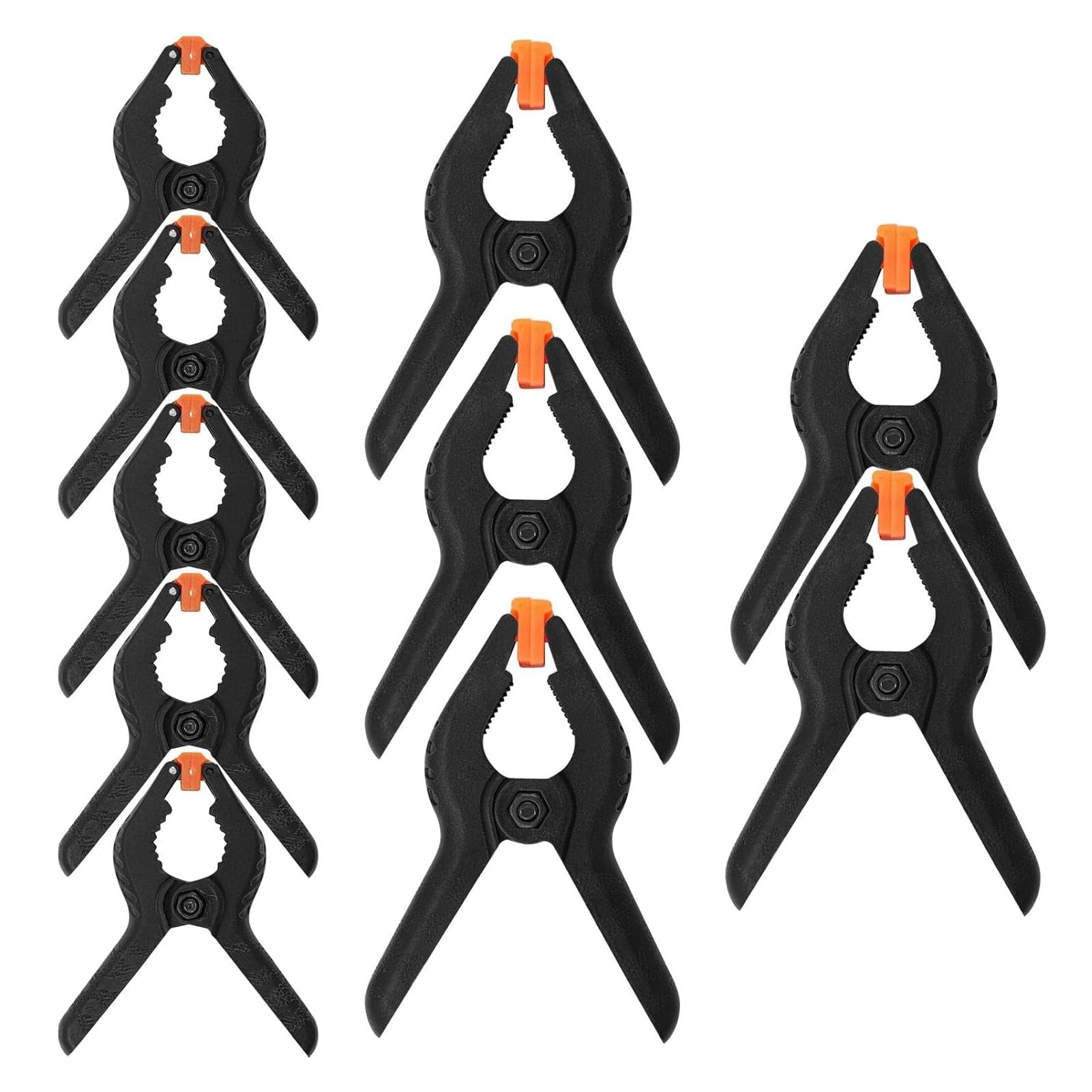 10 Pcs Crocodile Clips,Muslin Spring Clamps for DIY Projects,Plastic Wood Clamps for Woodwork Artwork Background