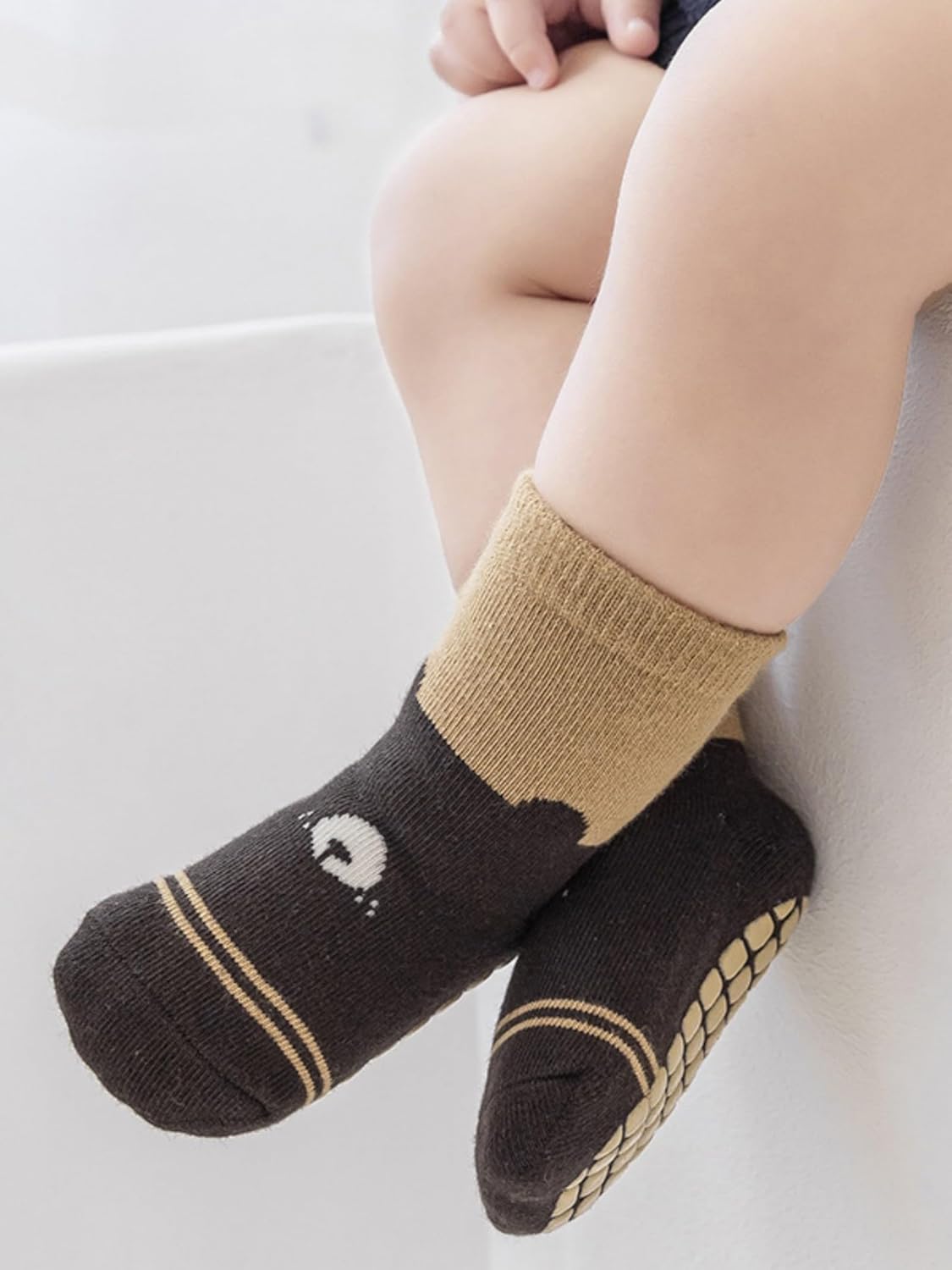 Baby Toddler Non-skid Socks with Grips Anti Skid Slipper Cartoon Socks for Girls Boys Infant Newborn 5 Pairs - Image 5