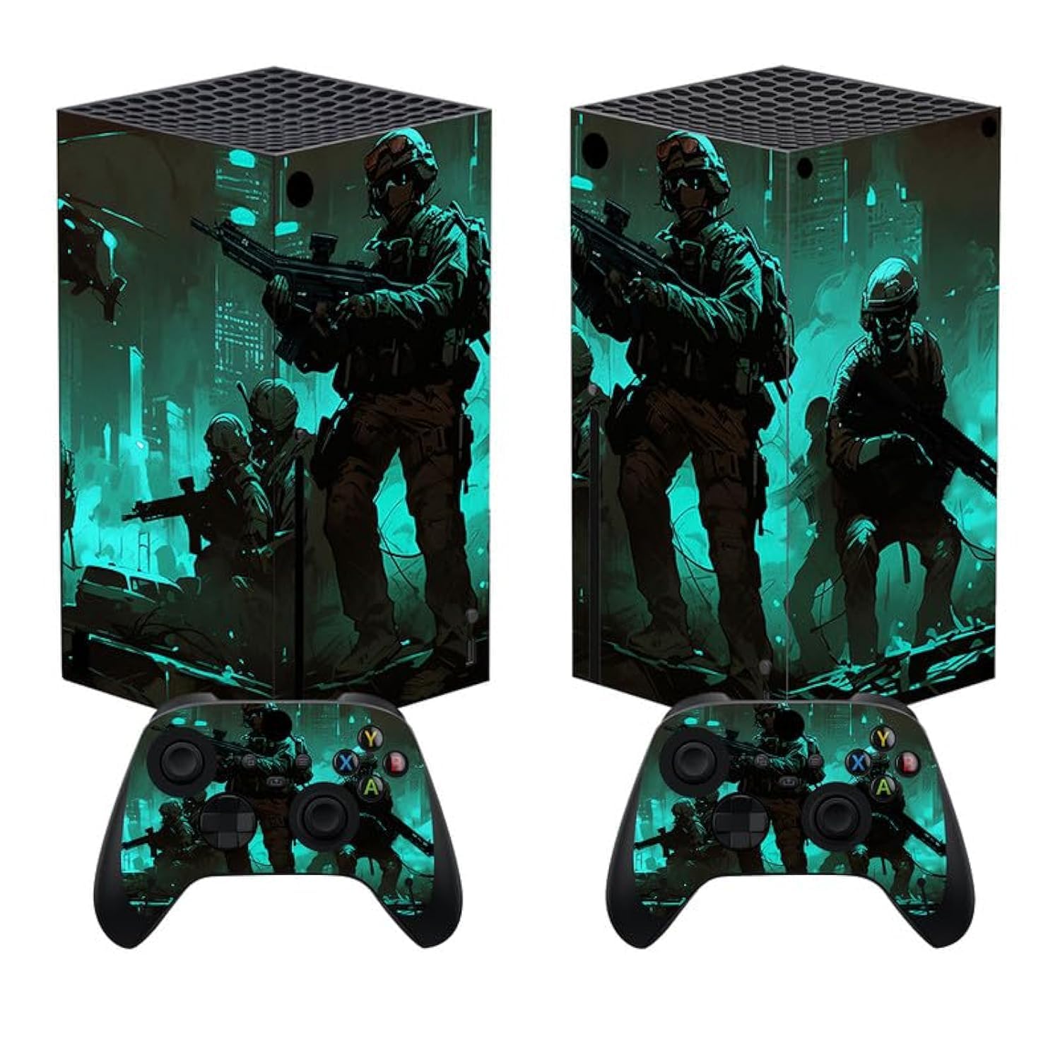playvital Custom Vinyl Skins for Xbox Series X, Wrap Decal Cover Stickers for Xbox Series X Console Controller - Fearlessness - 1