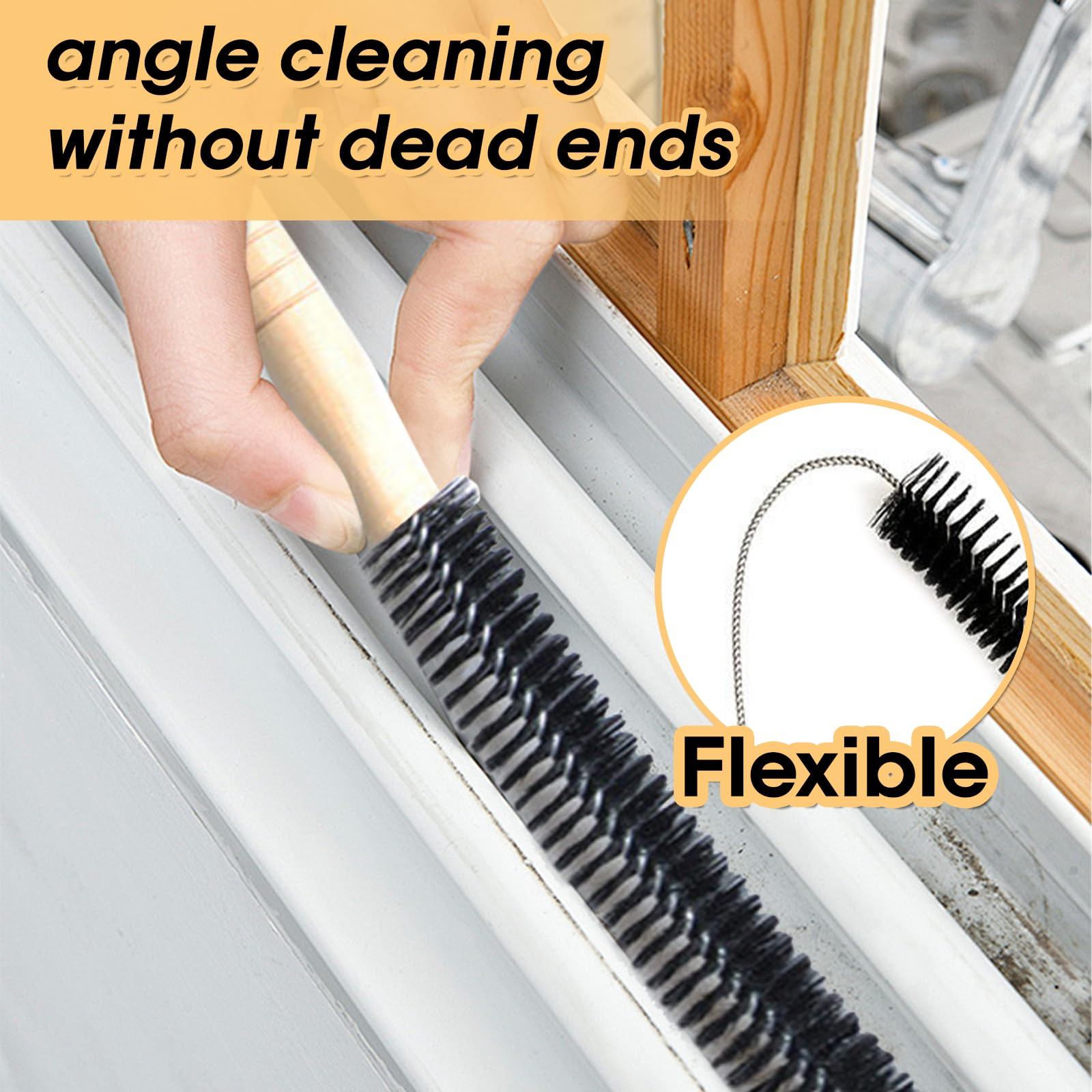 Brosse Pour Radiateur Longue Et Fine - 70 Cm, Poils En Nylon, Manche En Bois - Idéale Pour Les Recoins - 10