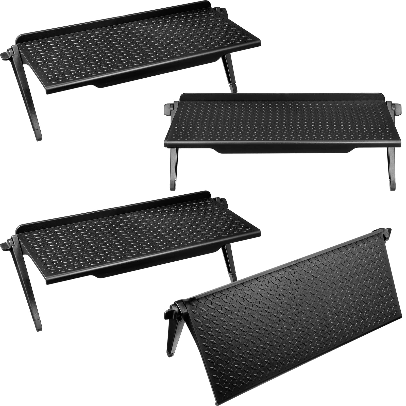 Hoteam 4 estantes superiores de TV para caja de cables, estante superior ajustable para pantalla de monitor, cajas multimedia, soporte para teléfono celular, consola para el hogar (11.8 x 4.5