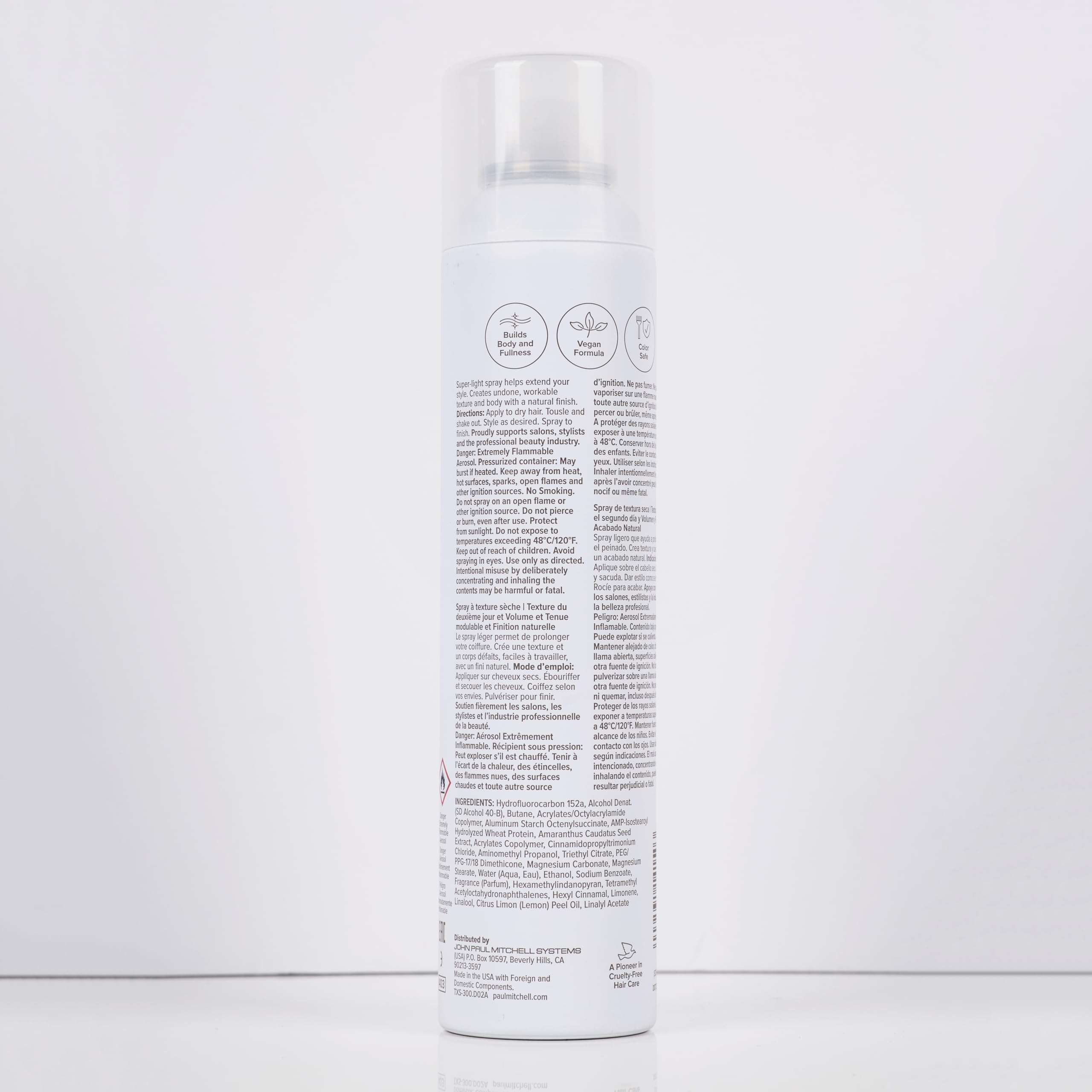 Paul Mitchell Texturizing Spray, Defines Texture + Builds Volume, For All Hair Types