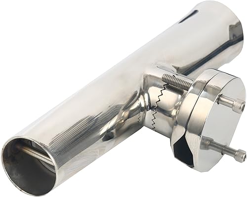 Miniatura 6 de Amarine Made 2 soportes para caña de pescar, abrazadera de acero inoxidable estilo torneo en soporte de caña, soporte de caña de pescar de montaje