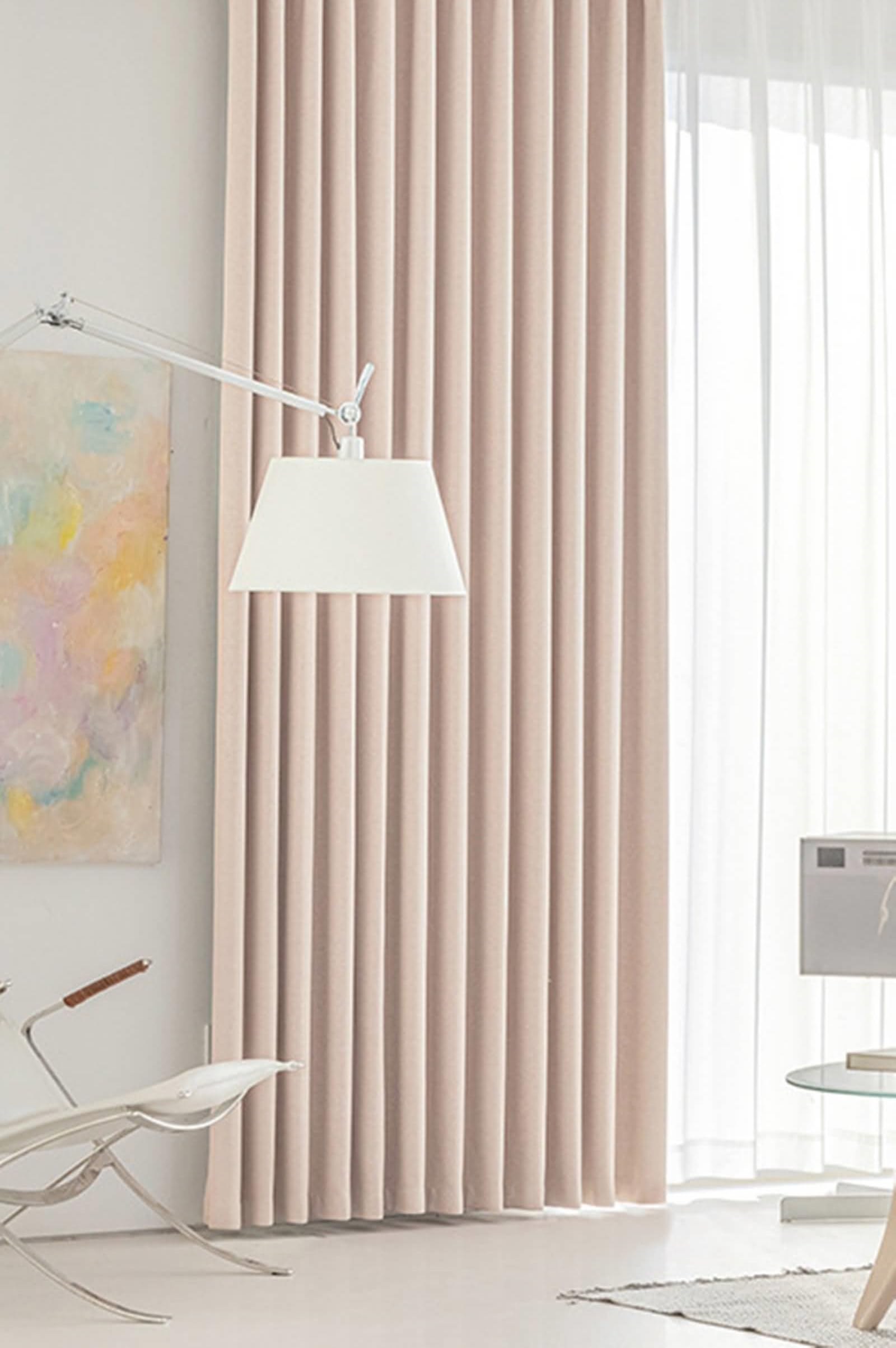 Rideau occultant chambre en chenille premium avec crochets Beydodo
