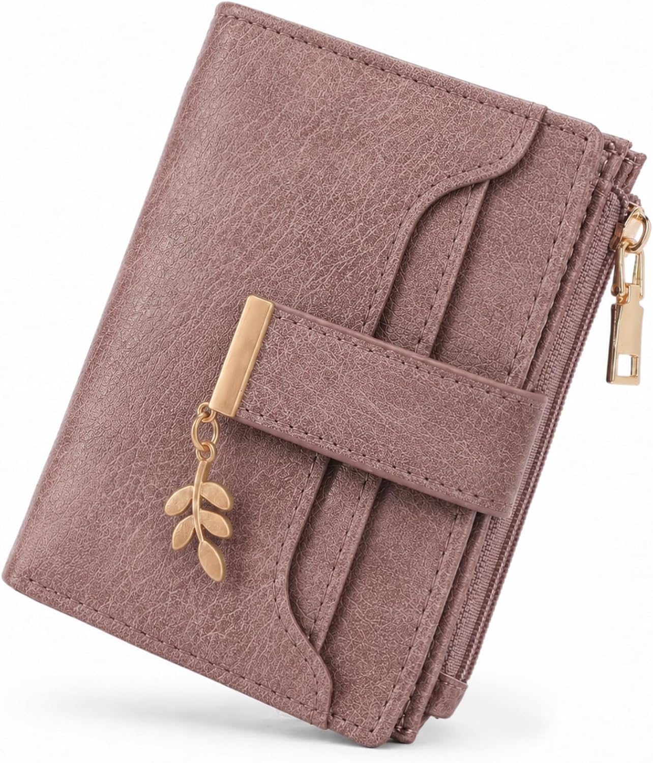 GOIACII Small Women's Wallet RFID Blocking Card Holder Pink