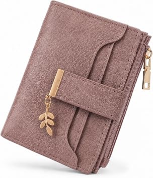 GOIACII Small Womens Wallet RFID Blocking Card Holder Pink