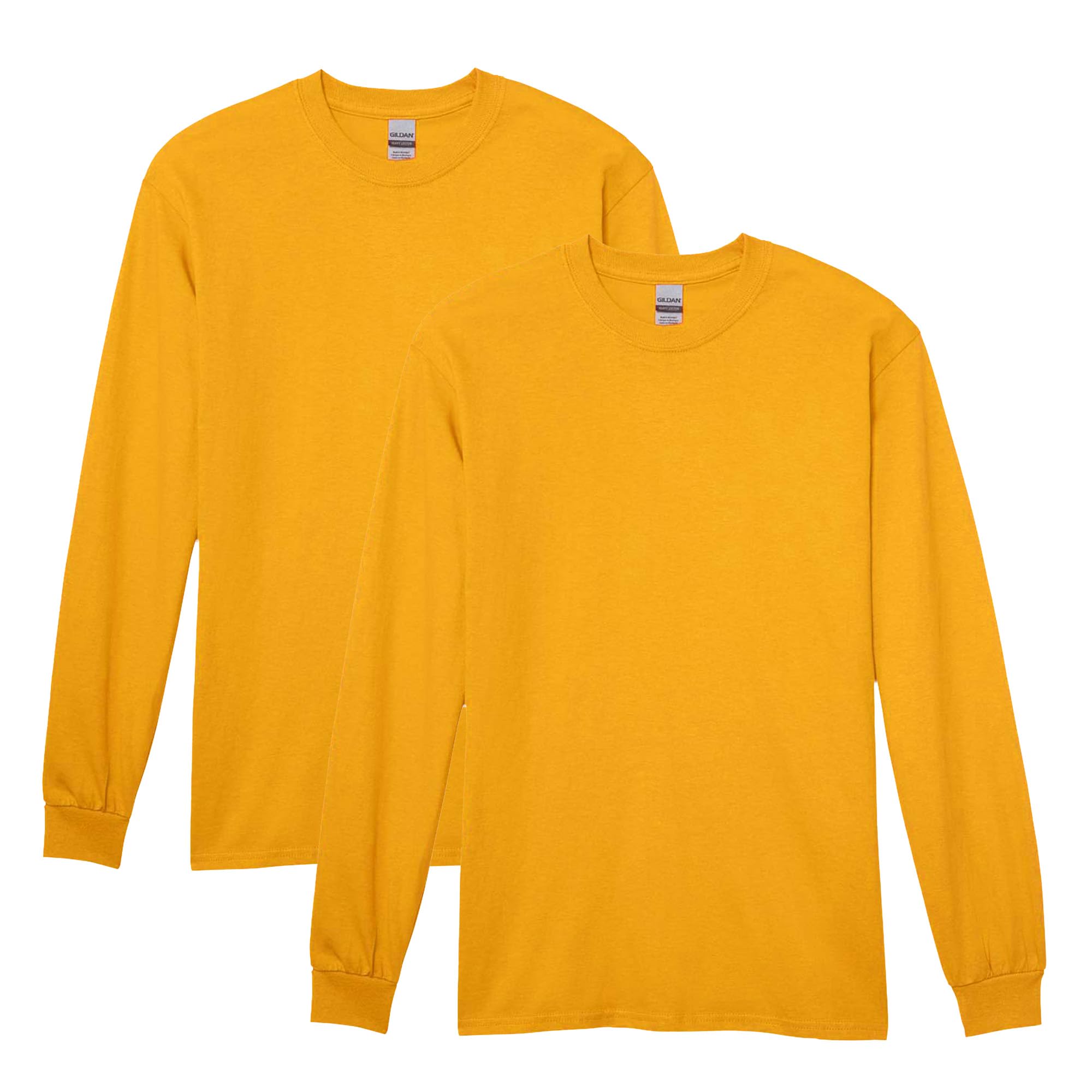 mens Heavy Cotton Long Sleeve T-Shirt, 2-Pack Shirt