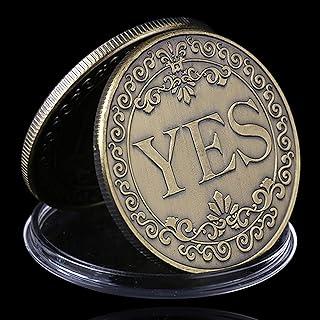 Yes No Challenge Coin Decision Maker Coin Divination - Bronze