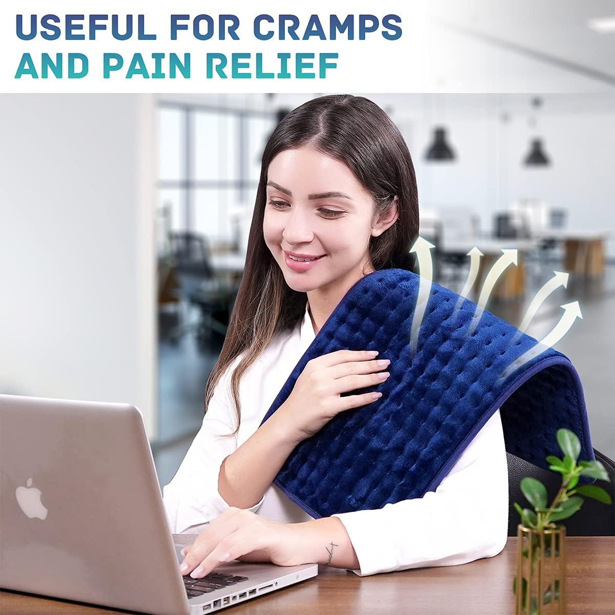 QALTGC Heating Pad for Back Pain and Cramp Relief Extra Large 12" x 24" Size Electric Heat Pad 10 Temperature Level 9Timer Settings Auto Shut Off Moist and Dry Therapy for Shoulder Neck Soft Washable : Health & Household