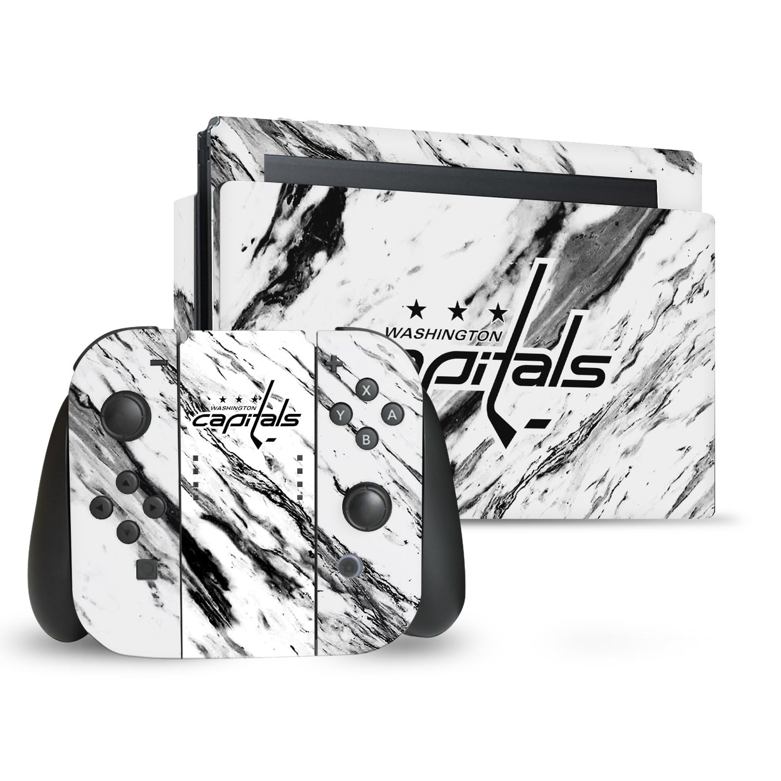 Washington Capitals skin vinyle premium pour Nintendo Switch édition marbre Head Case Designs - 8