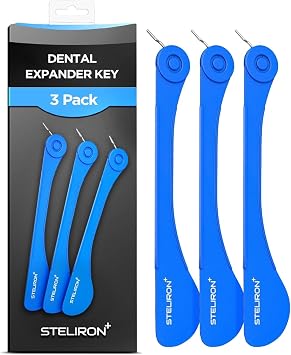 Steliron 3-Pack Dental Orthodontic Expansion Swivel Key Tool for Palatal Expanders