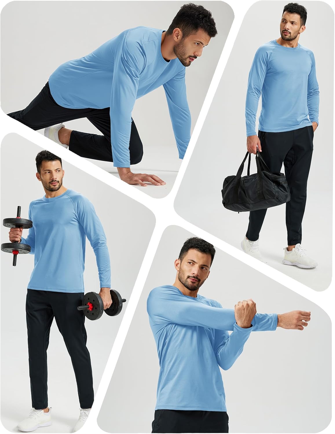 Mens Thermal Long Sleeve Shirt Base Layer Cold Weather Fleece Lined Underwear Tops Winter Undershirt - Image 6