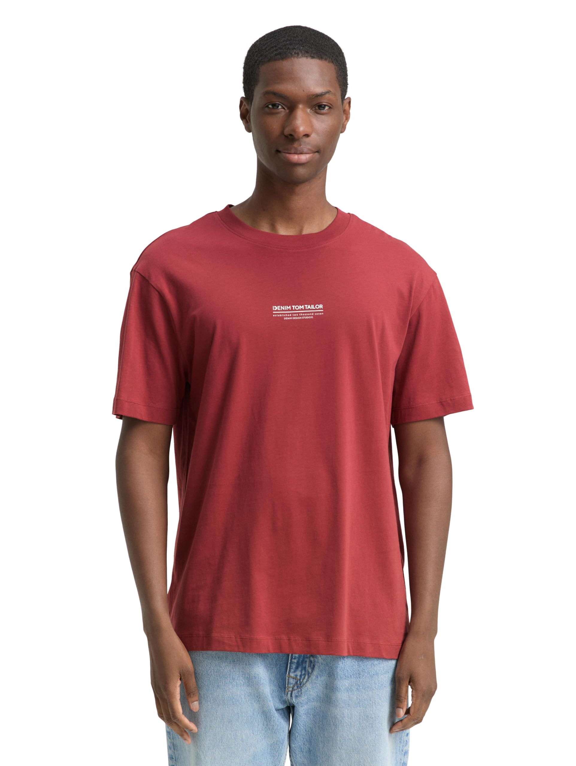 Tom Tailor Denim Herren Relaxed Fit T-Shirt mit Print