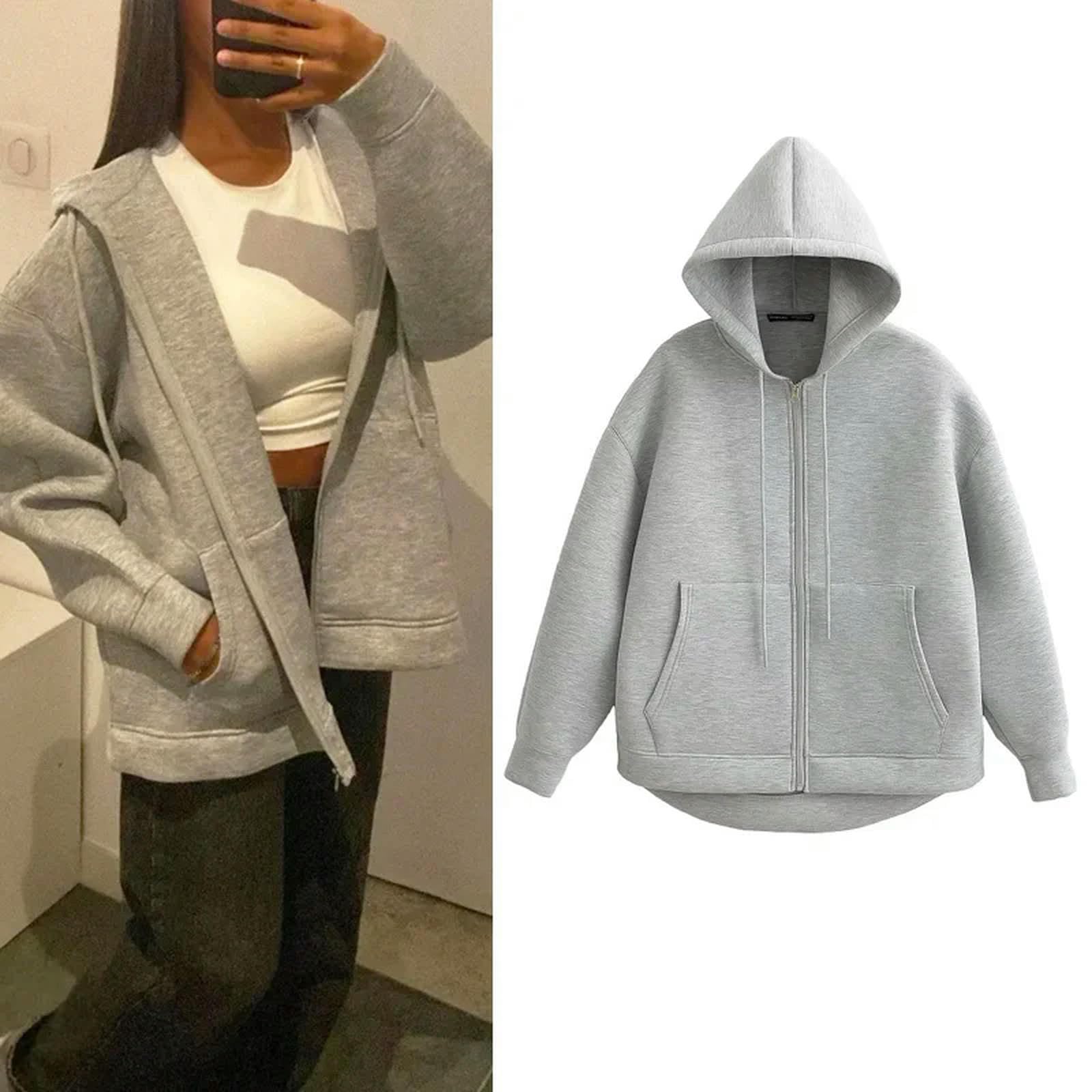 Strickjacke Damen Graue Frauen Oterwears Jacke Mantel Frühling Autumn Lässig Langarm Schwarze Jacken-dunkelgrau-s