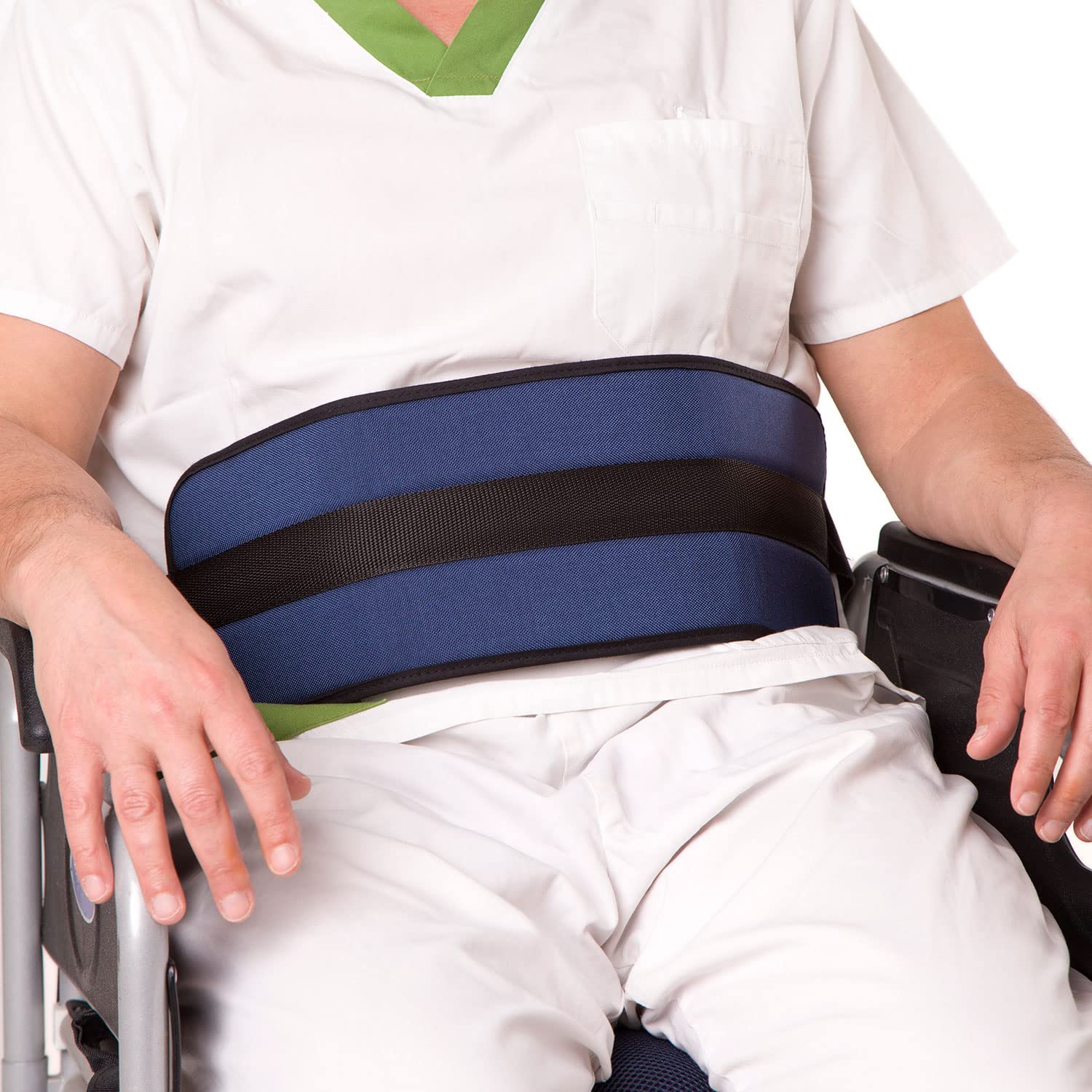 Cinturón de Sujeción Abdominal con Cierre Magnético para Silla de Ruedas, Silla Geriátrica o Sillón | Extralargo: 300 cm | Acolchado | Arnés para Silla de Ruedas Ancianos | Talla Única