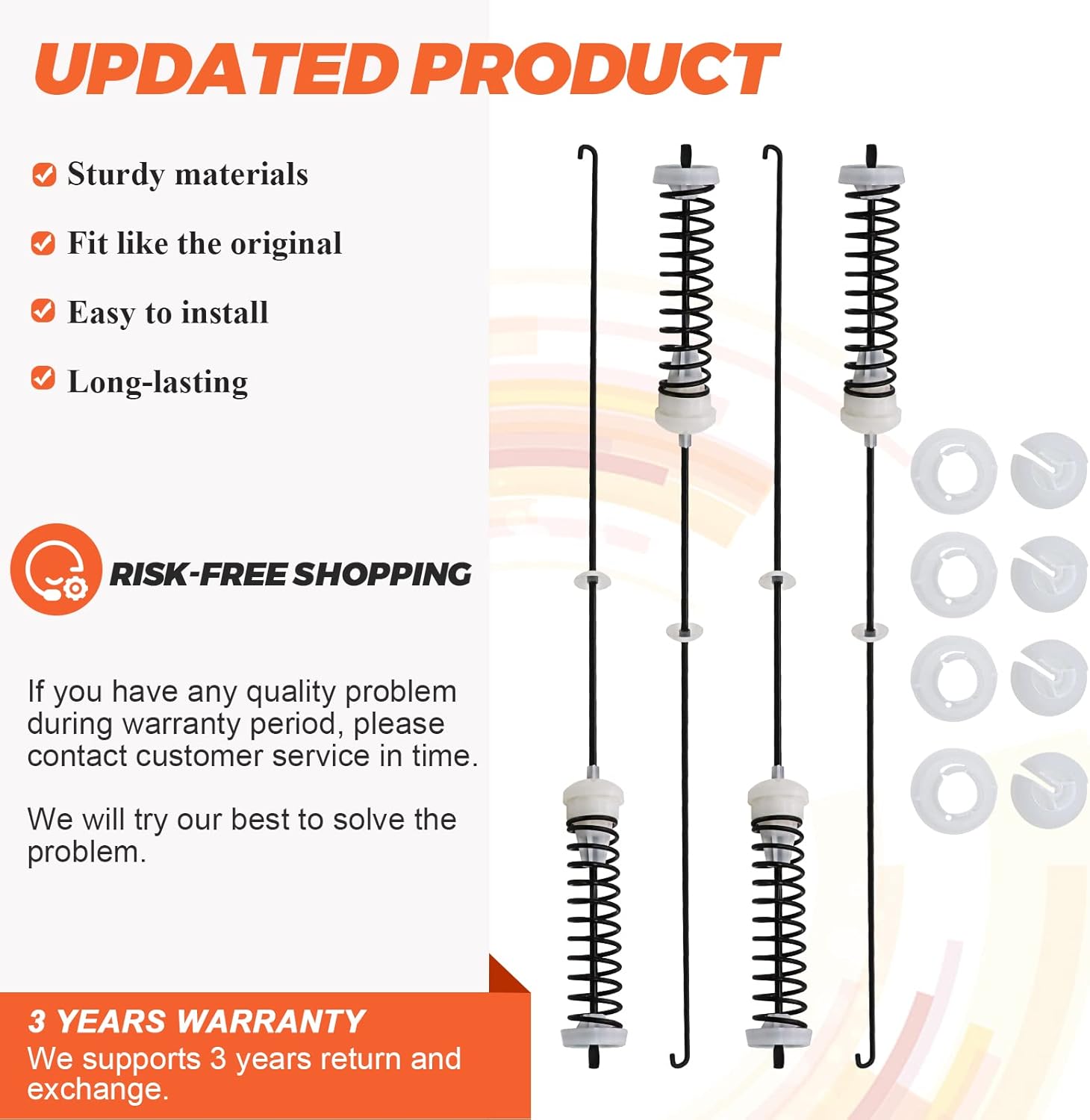 Buy 2023 Upgraded W10780045 Washer Suspension Rod Kit by Beaquicy