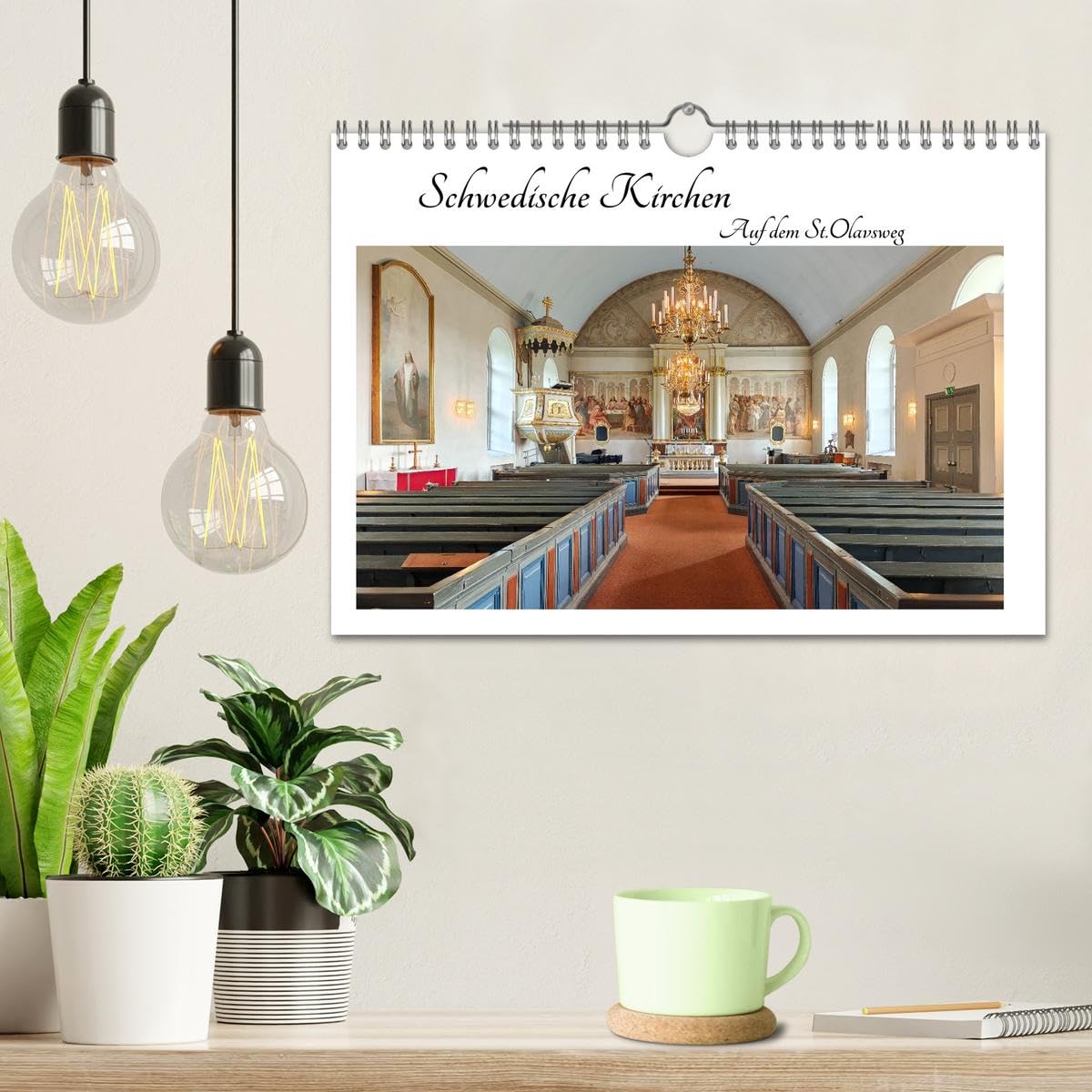 Schwedische Kirchen auf dem St.Olavsweg (Wandkalender 2026 DIN A4 quer), CALVENDO Monatskalender: Innenansichten Schwedischer Kirchen auf meiner Pilegrimwanderung.