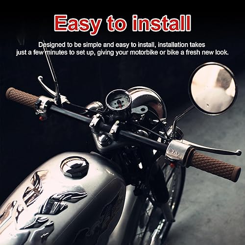 Miniatura 5 de Augeny Empuñaduras de mano para motocicleta, manubrio de goma antideslizante vintage de 78 pulgadas, agarre de empuje de motocicleta suave para