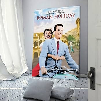 オードリー•ヘプバーン　ローマの休日　キャンバスボード Amazon.co.jp: オードリーヘップバーン ローマの 休日 映画