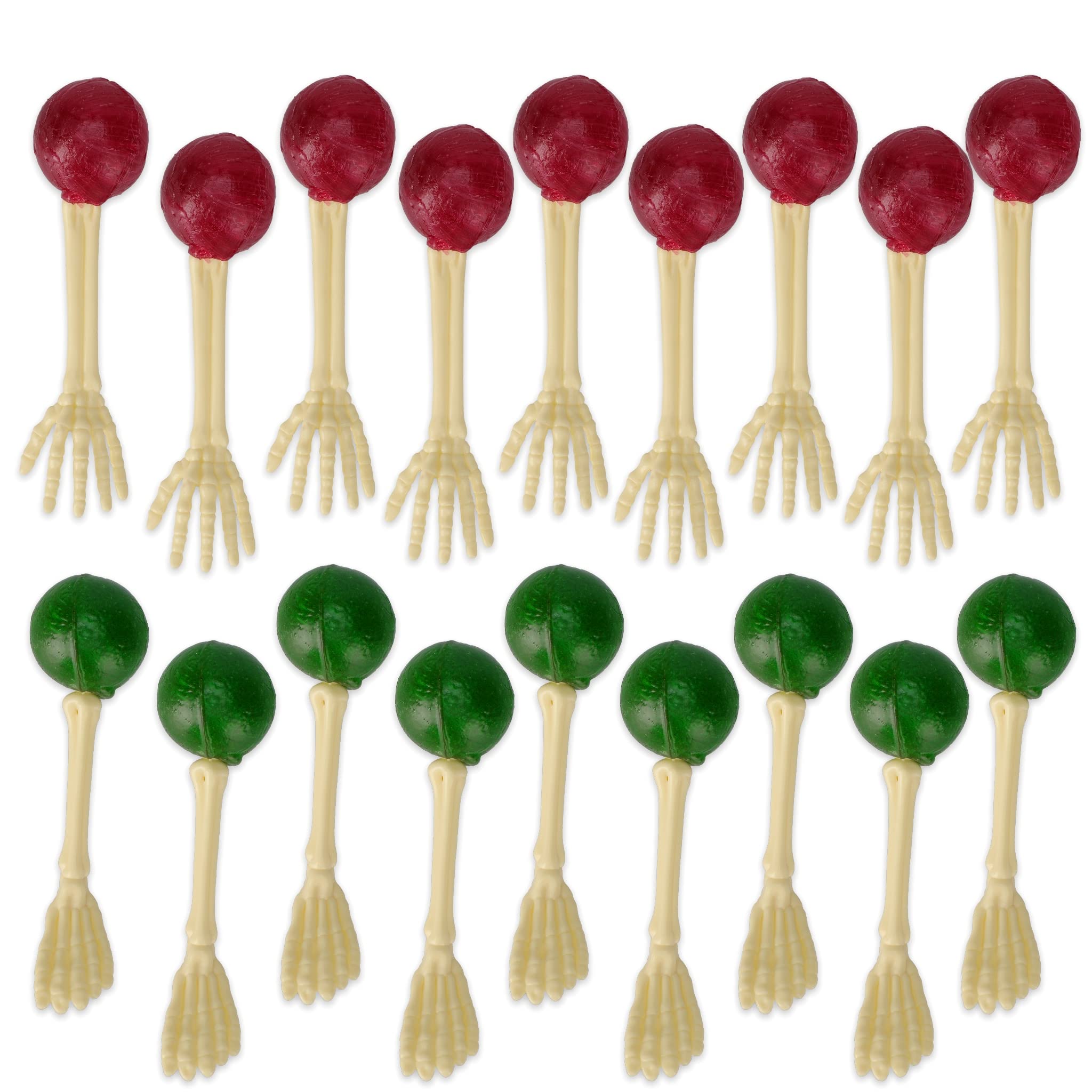 MIK funshopping Bonbons d'Halloween - Petit cadeau effrayant pour fête et snacks terriblement délicieux, bonbons emballés individuellement (sucettes Creepy Tasty Bones, 3 x 80 g)