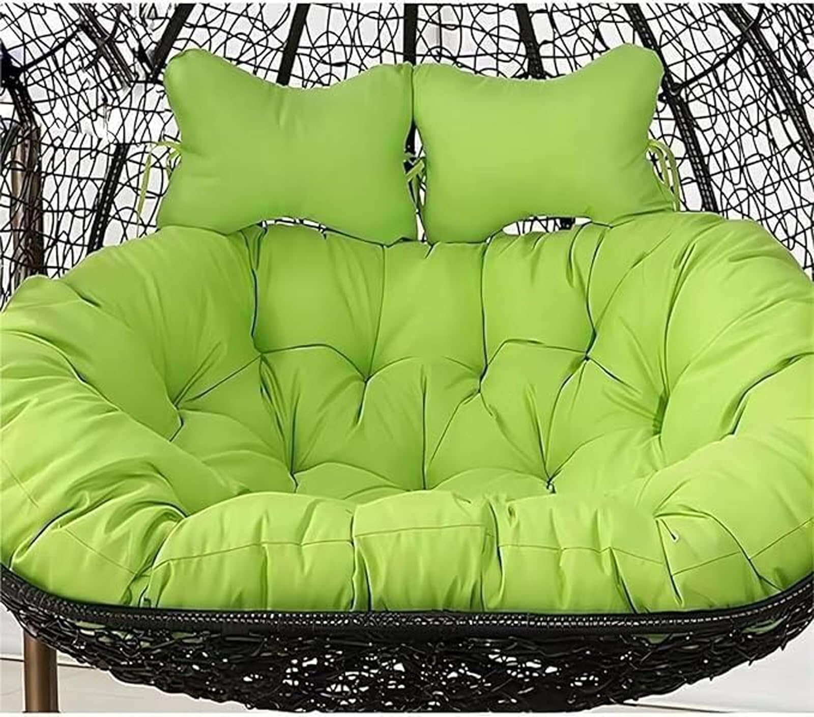 ATLION 2 Pcs Hanging Egg Chair Cushion - Waterproof Outdoor Single Seat Swing Egg Chair Cushion with Zipper(F)