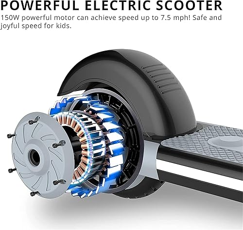 Miniatura 5 de HOVERFLY GKS LumiosPlus - Patinete eléctrico para niños, ruedas intermitentes de 6 pulgadas y motor de 150 W, alcance máximo de 7 millas y velocidad