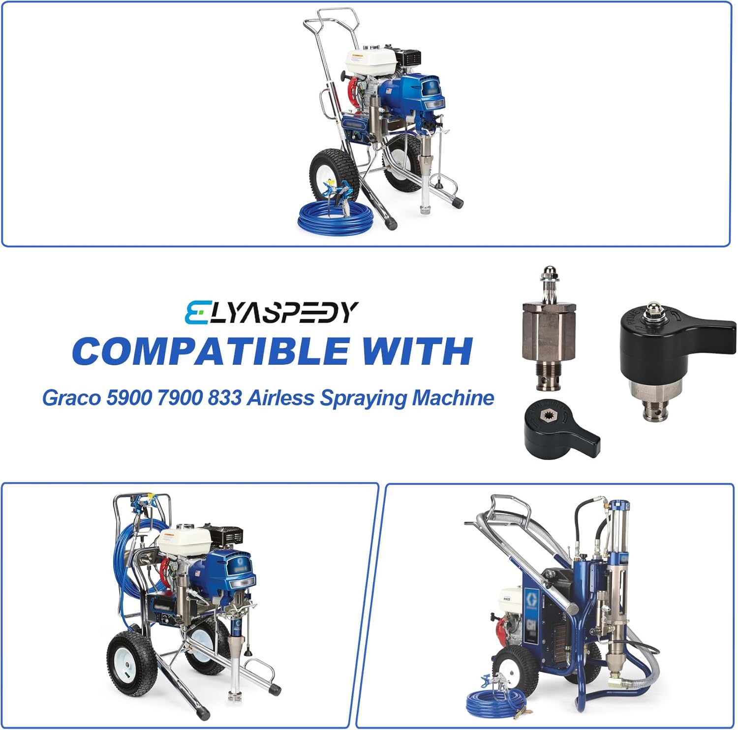 2025 New Upgraded 245103 Prime Spray Valve Kit,Drain Valve Compatible with Graco 5900 7900 833 Etc Aftermarketr Airless Paint Sprayer,Replace Airless Spray Painting Machine Accessories