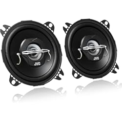 Parlantes Medios Para Auto JVC CS-J420X - Altavoces coaxiales para coche (21 W RMS, 45 - 22000 Hz, 10cm (4), 2 vías), negro