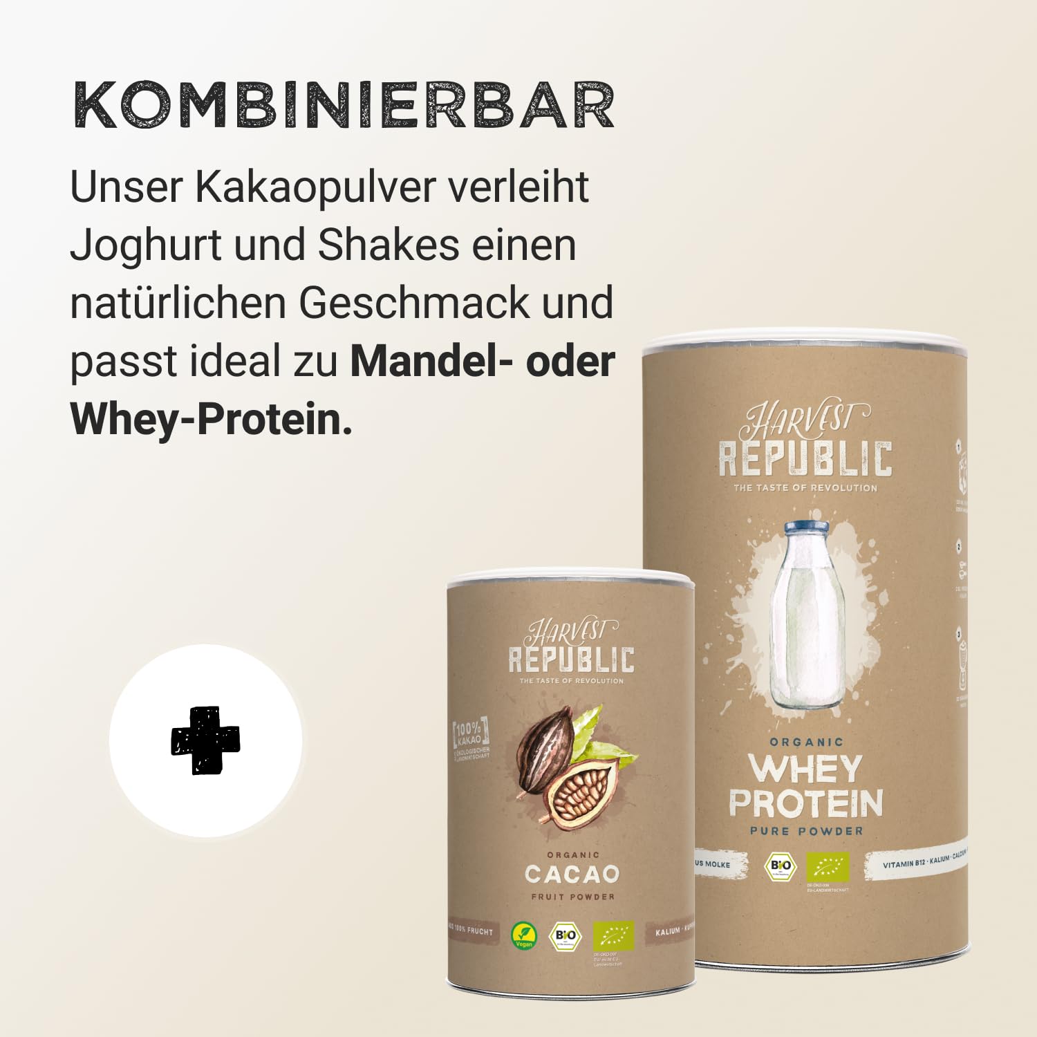 HARVEST REPUBLIC Bio kakao w proszku 100% bez dodatku cukru 125 g