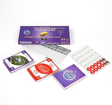 Touchdown Champions Football Card Game - Sports Strategy Card Game - Family Game Night Card Games for 2-4 Players - Perfect for Gifts Super Bowl Parties 14+ by SanDim Creations