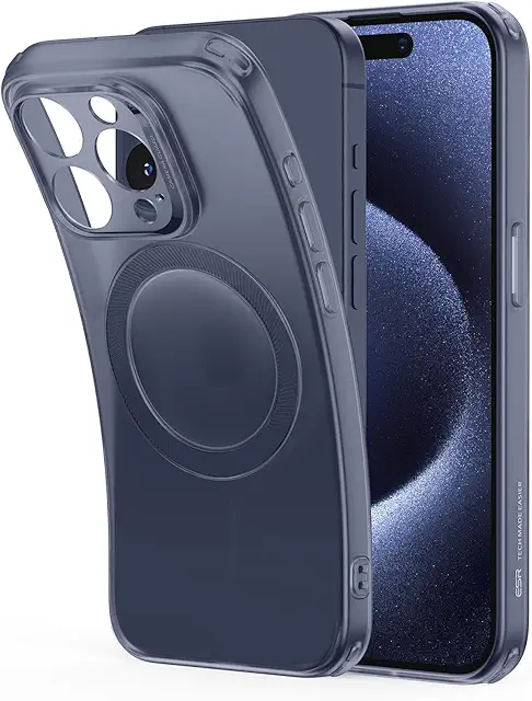 ESR iPhone 15 Pro Case - Military Grade MagSafe Protection - Dark Blue