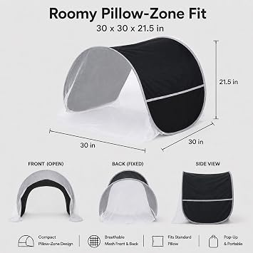 Night Shift Light-Blocking Blackout Bed Tent with Mesh Vents