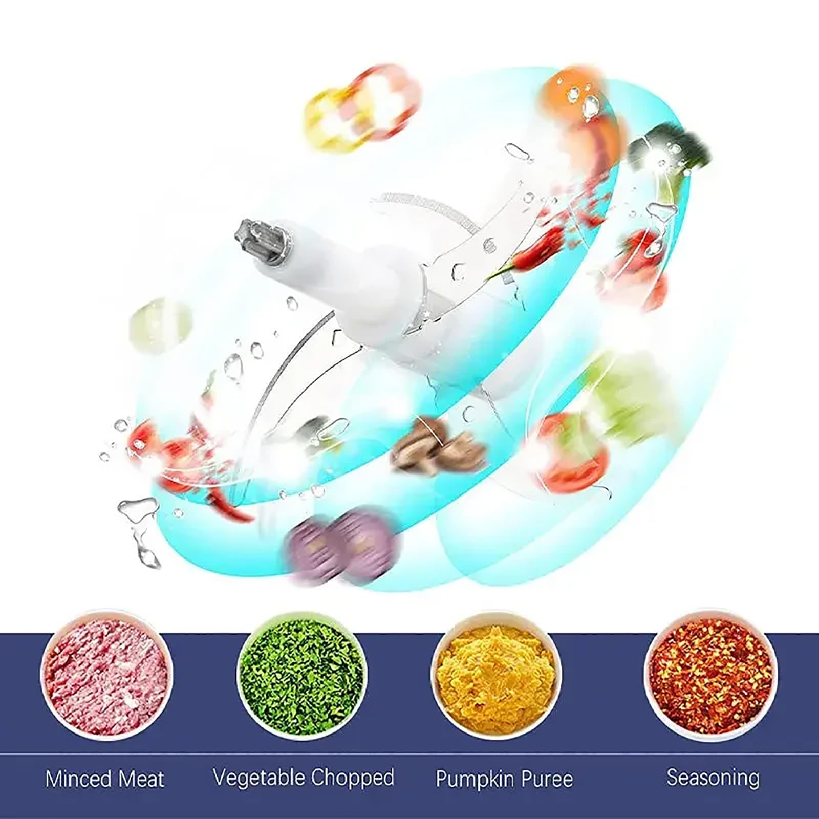 Picadora de alimentos, procesador eléctrico de cocina de 600 W con protección contra sobrecalentamiento, capacidad de 3 litros, control de 2 velocidades para cortar, mezclar, moler y preparar batidos