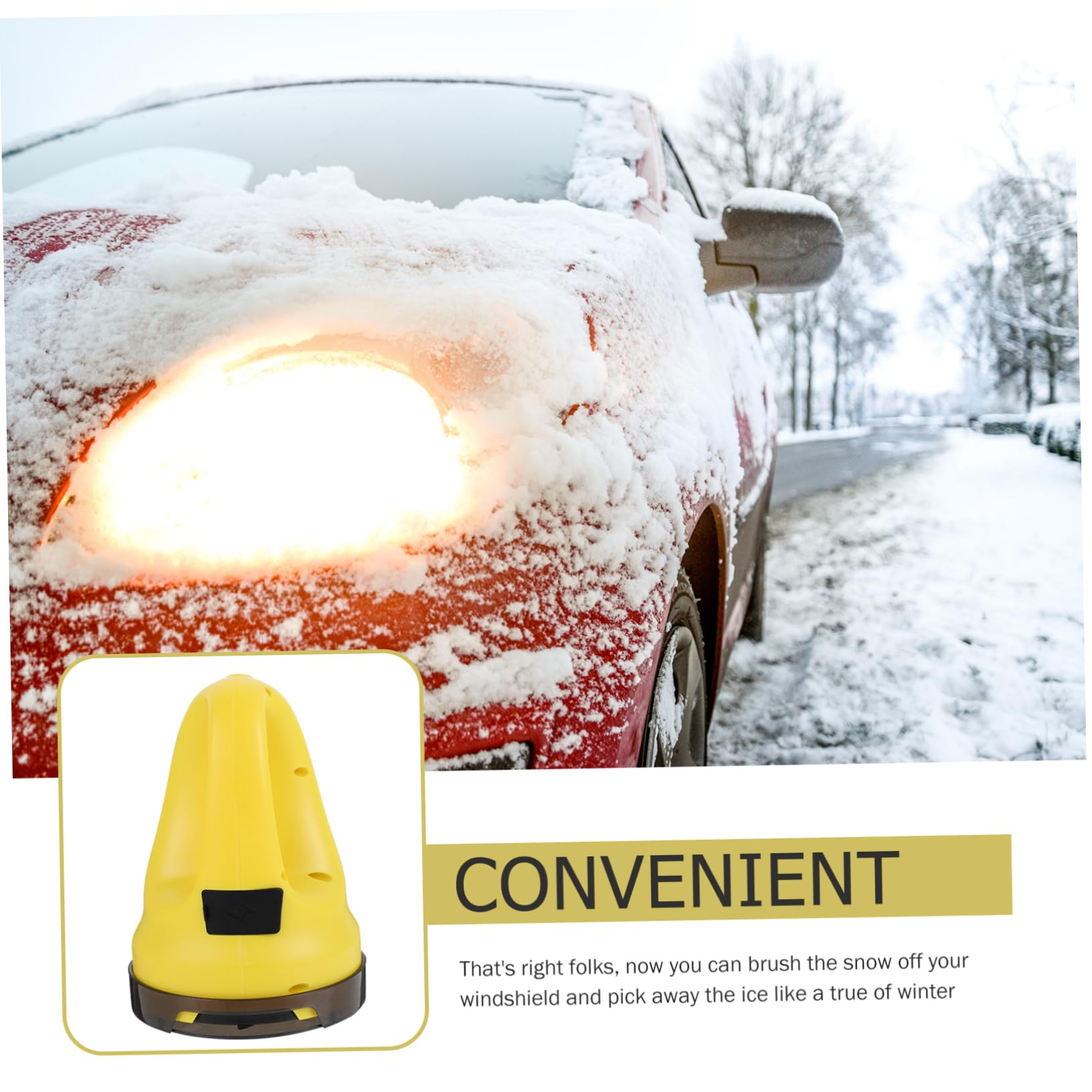 1 Juego raspador de Hielo quitanieves Ice Scraper Raspador hyelo fácil de Usar Herramienta de remoción de Nieve Cepillo de Nieve para Parabrisas de Auto raspador de Nieve AbS