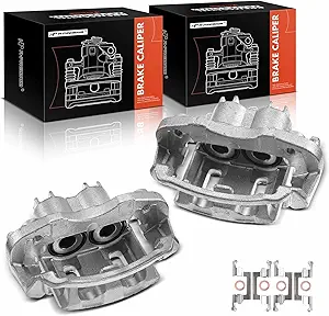 A-Premium Disc Brake Caliper Assembly with Bracket Compatible with Ford Models - F-250 F-350 Super Duty 2000 2001 2002 2003 2004, Excursion 2000-2005 - Rear Driver and Passenger Side, 2-PC Set