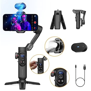 Amazon.co.jp: AOCHUAN スマートフォン用ジンバルスタビライザー