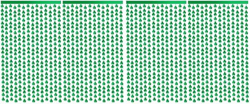 LUOZZY 4 cortinas con flecos para el día de San Patricio serpentinas con flecos de papel de aluminio decoración para fiestas del día de San Patricio