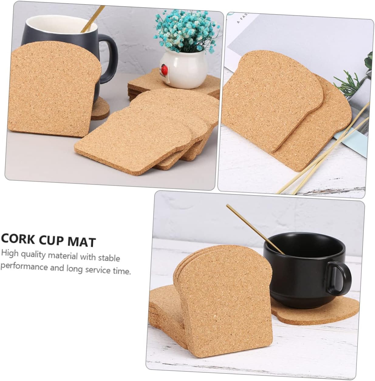 NUOBESTY 18pcs Coasters Heat Resistant Mat Cup Pad Home Cup Holder Table Placemats for Dinner