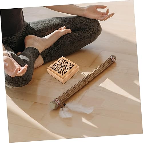 Miniatura 5 de Garneck Caja de madera de agar, soporte para cono, decoración del hogar, accesorios de spa, quemador de incienso, incienso de bambú, quemador de