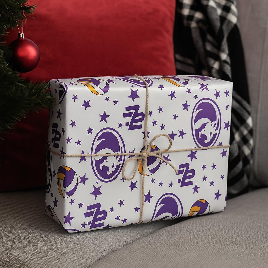 ONDEMAND FAN NCAA Wrapping Paper with Mascot Madness design (North Alabama Lions,Wrapping Paper 30" x40')
