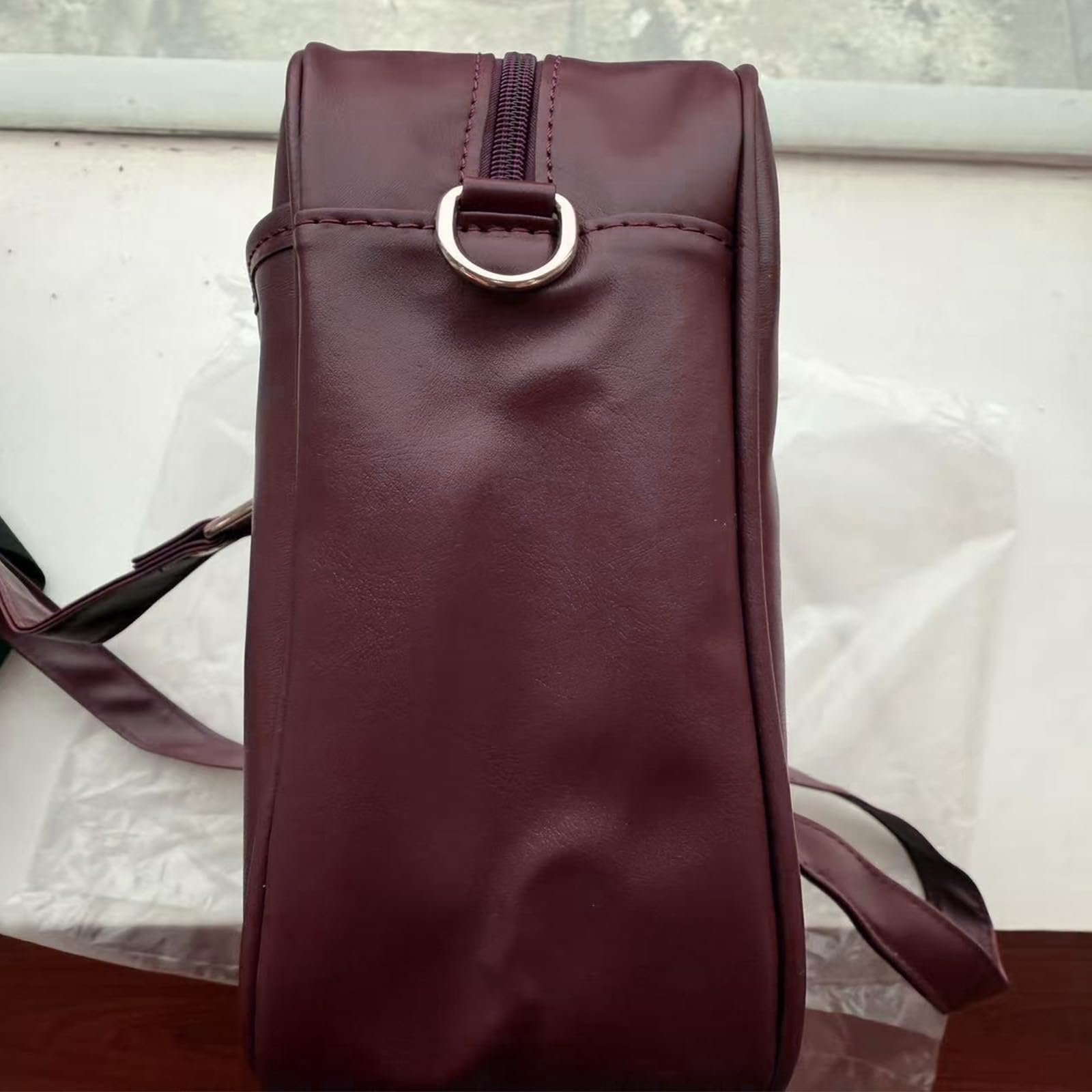 Borsa a tracolla in pelle PU di ispirazione giapponese per professionisti con tracolla comoda e tasche multiple PU borsa a tracolla