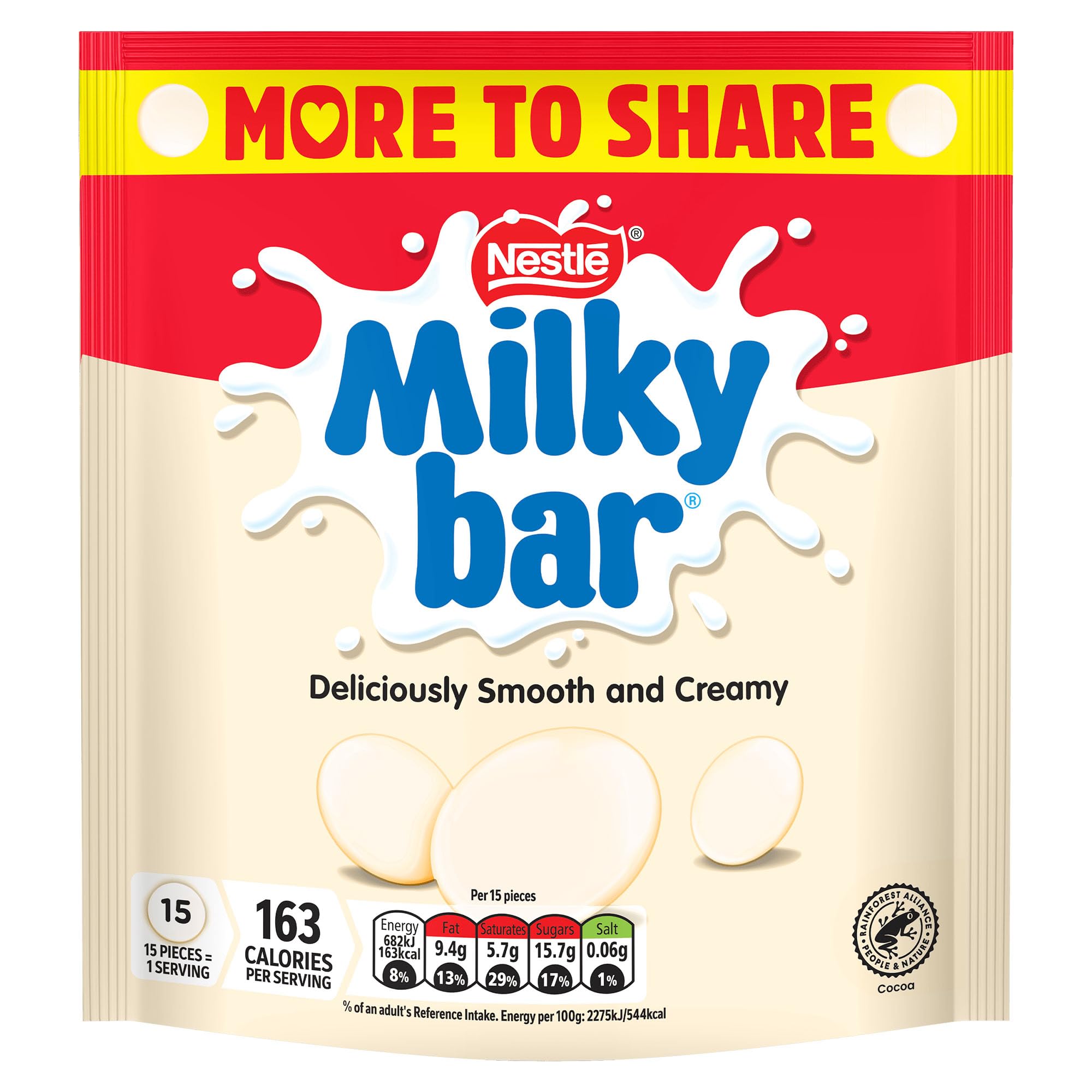 Milkybar White Chocolate Giant Buttons More to Share Sharing Bag 176g