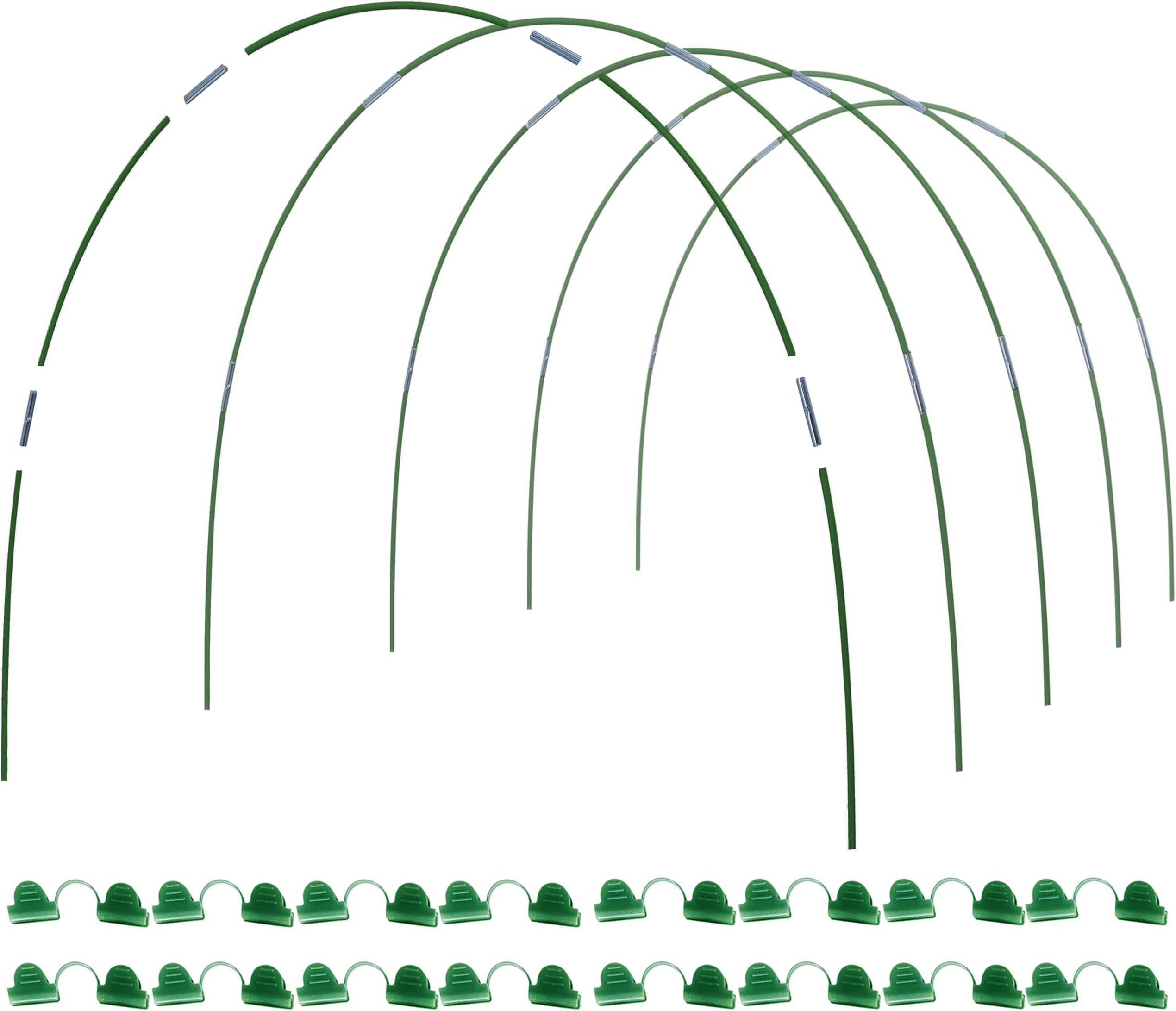 MAXPACE Greenhouse Hoops DIY for 3.5 Feet and Up Growth Tunnels Rust Free Fiberglass Support Hoop Frame for Garden Fabric DIY Plant Support Garden Stakes Gardening Supplies 25pcs