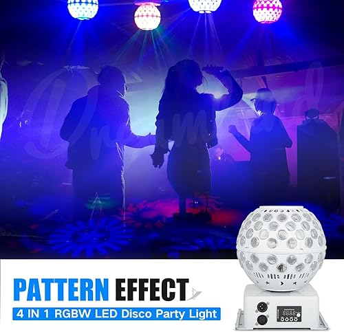 Miniatura 7 de Dreamland Luz de haz de cabeza móvil LED RGBW Rotación Cabeza móvil Disco Luz DJ Luces DMX 512 con sonido activado para iluminación de escenario