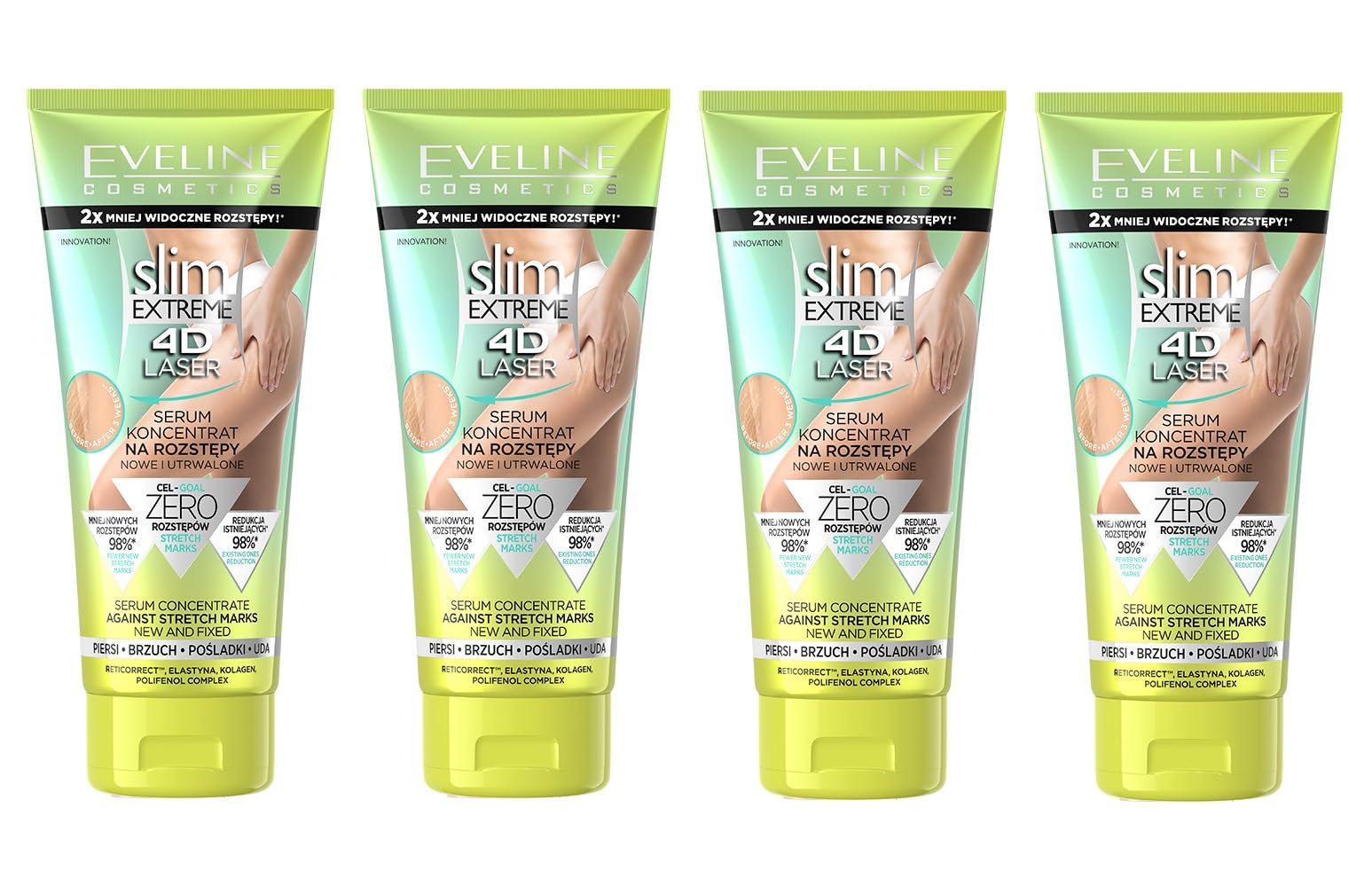 EVELINE COSMETICS Slim Extreme 4D Stretch Mark Serum – Advanced RetiCorrect® Formula for Reducing Existing & Preventing New Stretch Marks